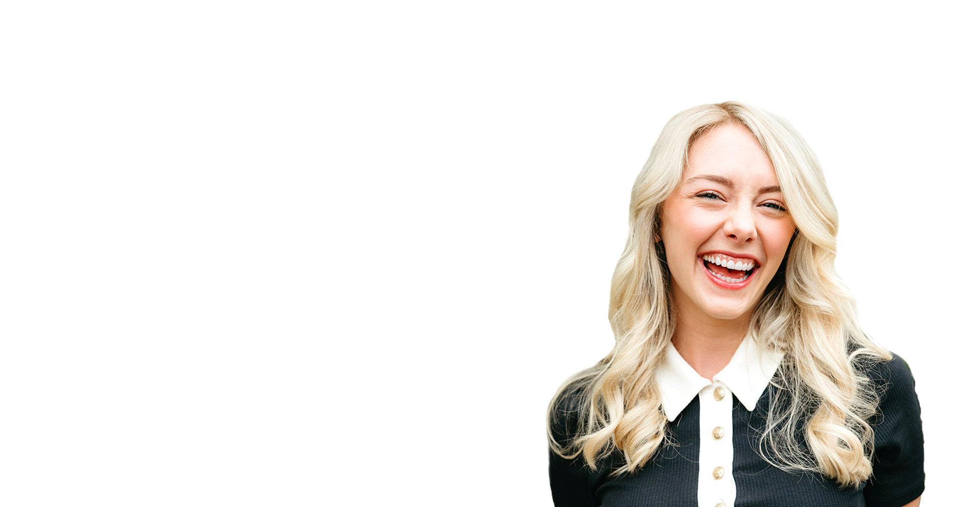 Woman with veneers smiling brightly