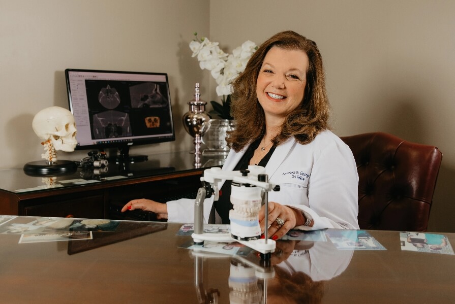 Dentist female on her clinic image